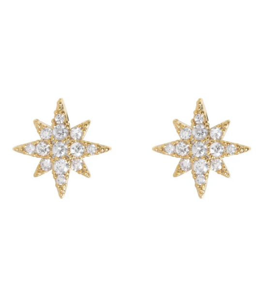 timi Aurora Crystal Star Stud Earrings